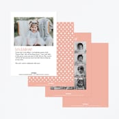 "Time to party!" - Children's Birthday Party Invitations in Peach by Karidy Walker - Back of Card Options
