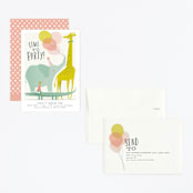 "Time to party!" - Children's Birthday Party Invitations in Peach by Karidy Walker - Assembled