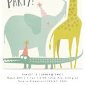 "Time to party!" - Children's Birthday Party Invitations in Peach by Karidy Walker - Detail