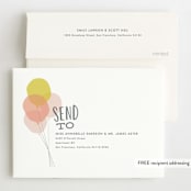 "Time to party!" - Children's Birthday Party Invitations in Peach by Karidy Walker - FREE Recipient Addressing
