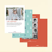 "Regatta Race" - Children's Birthday Party Invitations in Teal by Carolyn MacLaren - Back of Card Options