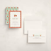 "So Berry Sweet" - Children's Birthday Party Invitations in Strawberry by Itsy Belle Studio - Assembled
