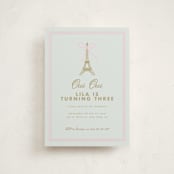 "Ooh La La" - Children's Birthday Party Invitations in Menthe by mo kelley - Front