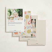 "Super Sweet" - Children's Birthday Party Invitations in Cookie by Lissabeth Anglin - Back of Card Options