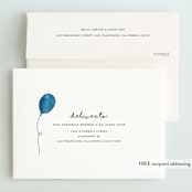 "Bear" - Children's Birthday Party Invitations in Azure by Remioni - FREE Recipient Addressing