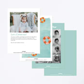 "Pool Party" - Children's Birthday Party Invitations in Palm Springs by Robert and Stella - Back of Card Options