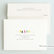 "Llama Birthday" - Children's Birthday Party Invitations in Watermelon by Lori Wemple - FREE Recipient Addressing