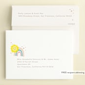 "so fun to be one" - Children's Birthday Party Invitations in Rainbow by Creo Study - FREE Recipient Addressing