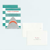 "Fin-tastic!" - Children's Birthday Party Invitations in Ocean by Annie Holmquist - Assembled