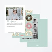 "Everyone Loves Donuts" - Children's Birthday Party Invitations in Neptune by Kerry Doyle - Back of Card Options
