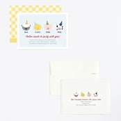 "Barnyard Crew" - Children's Birthday Party Invitations in Sky Blue by Leslie Ann Jones - Assembled