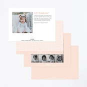 "Modern girl" - Children's Birthday Party Invitations in Blush by Stacey Meacham - Back of Card Options