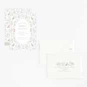 "Hop on Over II" - Children's Birthday Party Invitations in Mint by Hallie Fischer - Assembled