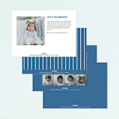 "Game Day" - Children's Birthday Party Invitations in Navy by Jessie Steury - Back of Card Options