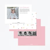 "rainbow unicorn" - Children's Birthday Party Invitations in Peony by Cass Loh - Back of Card Options