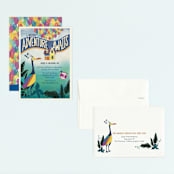 "Disney and Pixar Up! Adventure" - Children's Birthday Party Invitations in Sky by Rebekah Canavan - Assembled