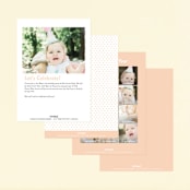 "Simply One" - Children's Birthday Party Invitations in Seafoam by Joanne James - Back of Card Options