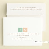 "Simply One" - Children's Birthday Party Invitations in Seafoam by Joanne James - FREE Recipient Addressing