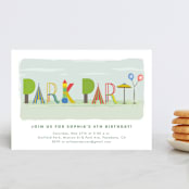 "Park Party" - Children's Birthday Party Invitations in Carnival by Tatiana Nogueiras - Front