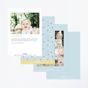 "Disney's Winnie the Pooh in the Wood" - Children's Birthday Party Invitations in Sky by Becky Nimoy - Back of Card Options