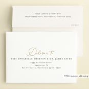 "Disney's Beauty And The Beast Be Our Guest" - Children's Birthday Party Invitations in Midnight by Erica Krystek - FREE Recipient Addressing
