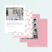 "Some Bunny" - Children's Birthday Party Invitations in Peony by Julie Murray - Back of Card Options