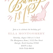 "Some Bunny" - Children's Birthday Party Invitations in Peony by Julie Murray - Detail