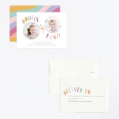 "Double the fun" - Children's Birthday Party Invitations in Sherbet by Creo Study - Assembled
