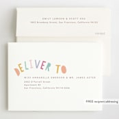 "Double the fun" - Children's Birthday Party Invitations in Sherbet by Creo Study - FREE Recipient Addressing