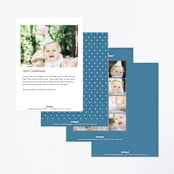 "snow much fun" - Children's Birthday Party Invitations in Navy by Kanika Mathur - Back of Card Options
