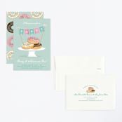 "Everyone Loves Donuts" - Children's Birthday Party Invitations in Neptune by Kerry Doyle - Assembled