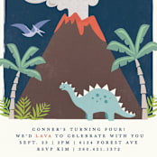 "volcano blast" - Children's Birthday Party Invitations in Atlantic by Karidy Walker - Detail
