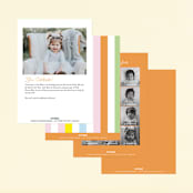 "Double Rainbow Scoop" - Children's Birthday Party Invitations in Sherbert by Baumbirdy - Back of Card Options