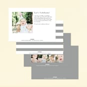 "Onederful" - Children's Birthday Party Invitations in Cloud by Susan Asbill - Back of Card Options