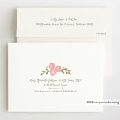 "Blooming Peonies" - Children's Birthday Party Invitations in Peach by Jennifer Wick - FREE Recipient Addressing