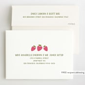 "Berry Sweet" - Children's Birthday Party Invitations in Strawberry by Laura Hankins - FREE Recipient Addressing