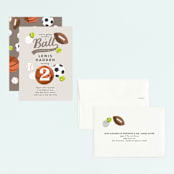 "Have a ball" - Children's Birthday Party Invitations in Fudge by Alethea and Ruth - Assembled