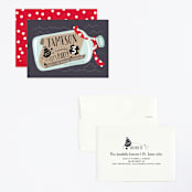 "Message In A Bottle" - Children's Birthday Party Invitations in Cherry Red by JeAnna Casper - Assembled
