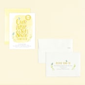"Little Sunshine" - Children's Birthday Party Invitations in Daffodil by Karidy Walker - Assembled