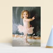 "Typography Clouds" - Children's Birthday Party Invitations in Cloud by Simona Camp - Front