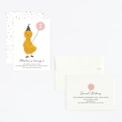 "Duckie Party" - Children's Birthday Party Invitations in Candy by Joanne James - Assembled