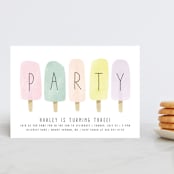 "sweet fun in the sun" - Children's Birthday Party Invitations in Rainbow by Karidy Walker - Front