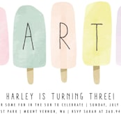 "sweet fun in the sun" - Children's Birthday Party Invitations in Rainbow by Karidy Walker - Detail