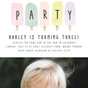 "sweet fun in the sun" - Children's Birthday Party Invitations in Rainbow by Karidy Walker - Detail