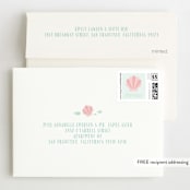 "Sweet Mermaid" - Children's Birthday Party Invitations in Coral by Angela Thompson - FREE Recipient Addressing