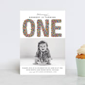 "sprinkles" - Children's Birthday Party Invitations in Vanilla by Jessie Steury - Front