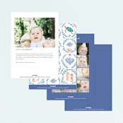 "Sea Party" - Children's Birthday Party Invitations in Lavender Waters by Sarah Knight - Back of Card Options