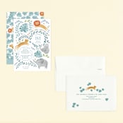 "Its getting Wild" - Children's Birthday Party Invitations in Palm by Sarah Knight - Assembled