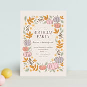 "pastel pampkins" - Children's Birthday Party Invitations in Pudding by Cass Loh - Front