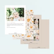 "pastel pampkins" - Children's Birthday Party Invitations in Pudding by Cass Loh - Back of Card Options